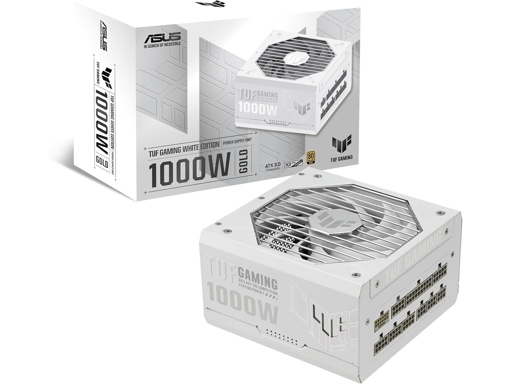 ASUS PSU TUF-GAMING-1000G-WHT1000W 80Plus Gold;Full modular1x16pin;4×8 pin;5 x SATA