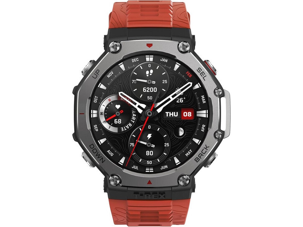 Amazfit T REX 3 Lava 1.5″ AMOLED; 27 days battery life; GPS; 100 ATM vodootporan
