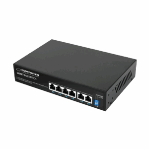 SWITCH 4 PoE + 2 UPLINK ESPERANZA  ETHERNET SWITCH 10/100/1000 GOLIATH, ENS107