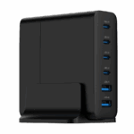Power station USB brzi/quick punjač GEMBIRD, 6-port 75W GaN USB fast charger, black, Type-C, USB, TA-UC-2A4C-PD75-01-BK