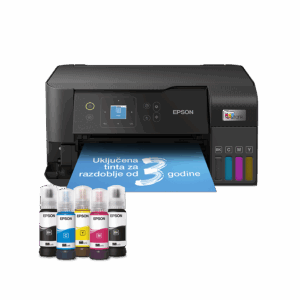 Printer EPSON EcoTank L3560 print/scan/copy/fax Rez.4.800 x 1.200 dpi. 33str/min Monokrom.20str/min Colour. ADF.Duplex.USB, LAN.WiFi. tinte br.103
