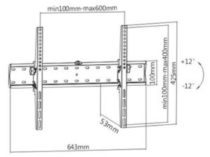 TV Nosac 37-70'' nagib