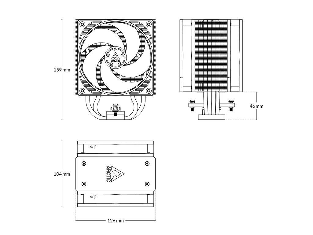 Arctic Freezer 36 A-RGB WhiteCPU cooler 1851,1700, AM4, AM5