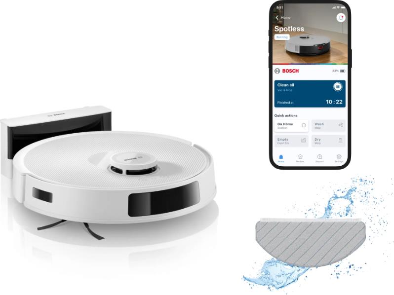 BOSCH Robotski UsisivačSpotless, 11.000 Pa 360 LiDAR navigacija…