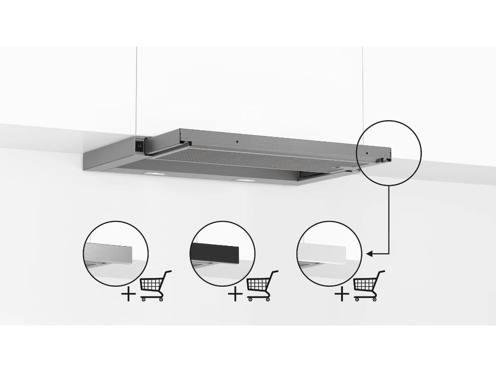 BOSCH Teleskopska napa Serie 2|, 394m3/h, 68 dBOld Model: BOSCH DFL064W53
