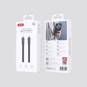 USB kabal XO NBQ288B Type C - Type C 60W Lanyard-uzica Black