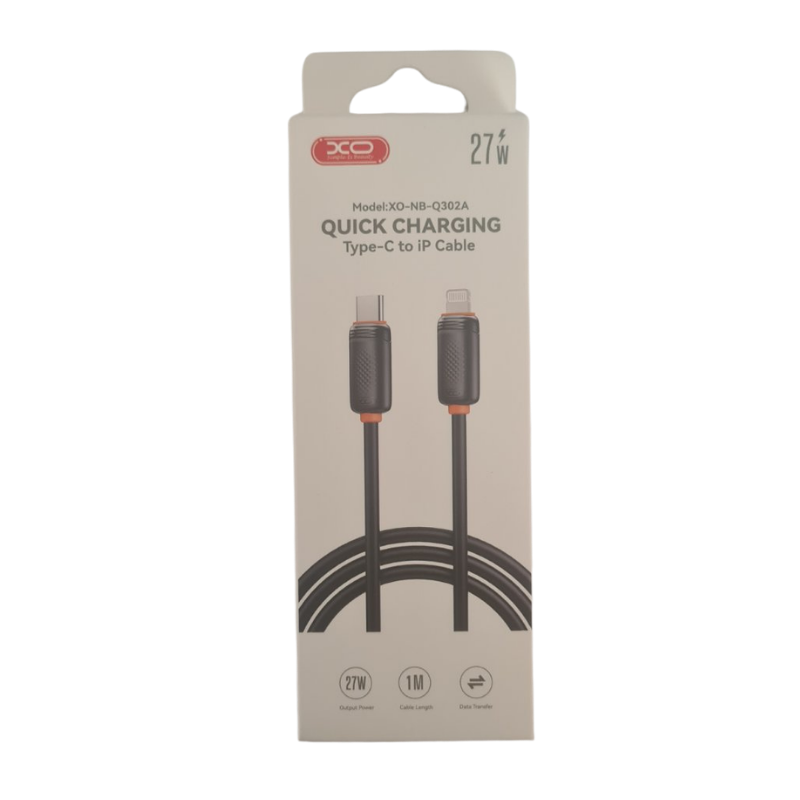 USB kabal XO NBQ302A iPhone – Type C 27W 1m Black
