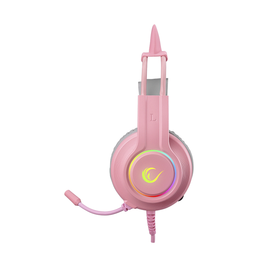 Slušalice sa mikrofonom gaming RAMPAGE RM-K91 X-CATTY Pink USB 7.1 Version RGB Gaming Headset, 36032