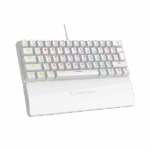 Tastatura gaming RAMPAGE PLOWER K60 White US Layout Wrist Support Blue Switch Gaming Keyboard, 37254