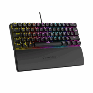 Tastatura gaming RAMPAGE PLOWER K60 Black US Layout Wrist Support Blue Switch Gaming Keyboard, 37257