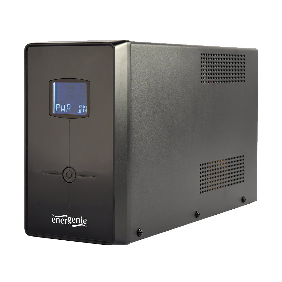 UPS GEMBIRD EG-UPS-035, USB and LCD display, 2000 VA, 1200W, black