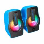 Zvučnici 2.0 gaming RAMPAGE RMS-G7 FALSETTO, 6W, RGB LED blue, 3,5mm + USB napajanje