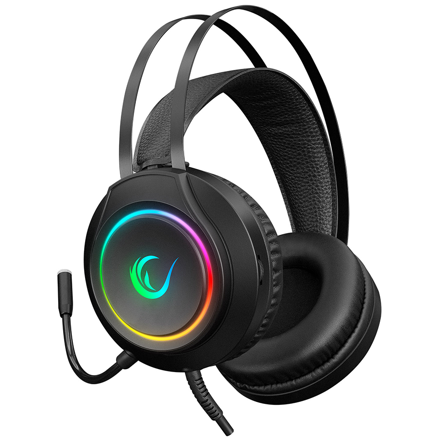 Slušalice sa mikrofonom gaming RAMPAGE RM-K45 ORBIT-S Black RGB Led 7.1 Gaming Headset with Microphone, 35150