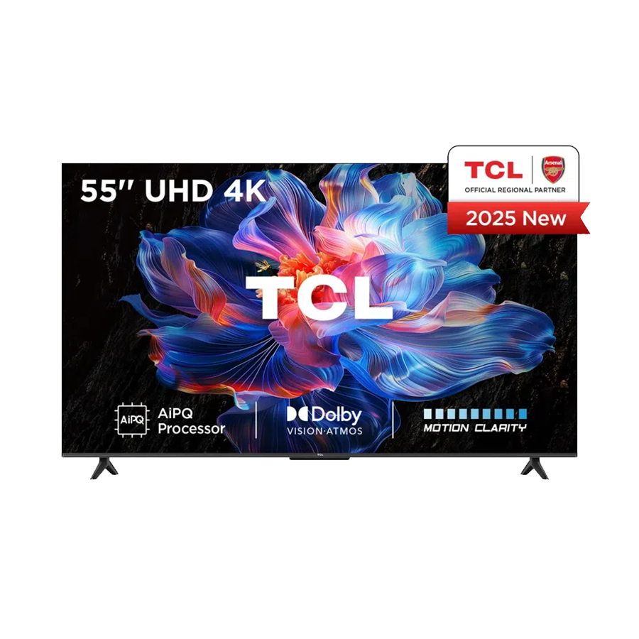 TCL 55″V6C 4K TV Google OS HDR10 HVA Panel Motion Clarity Dolby Audio; AiPQ Processor; 55V6C