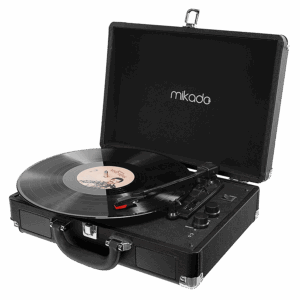 Gramofon Mikado Nostalgia MN-P317 Black Turntable + Rca + Bluetooth Supported Music Box, 22397