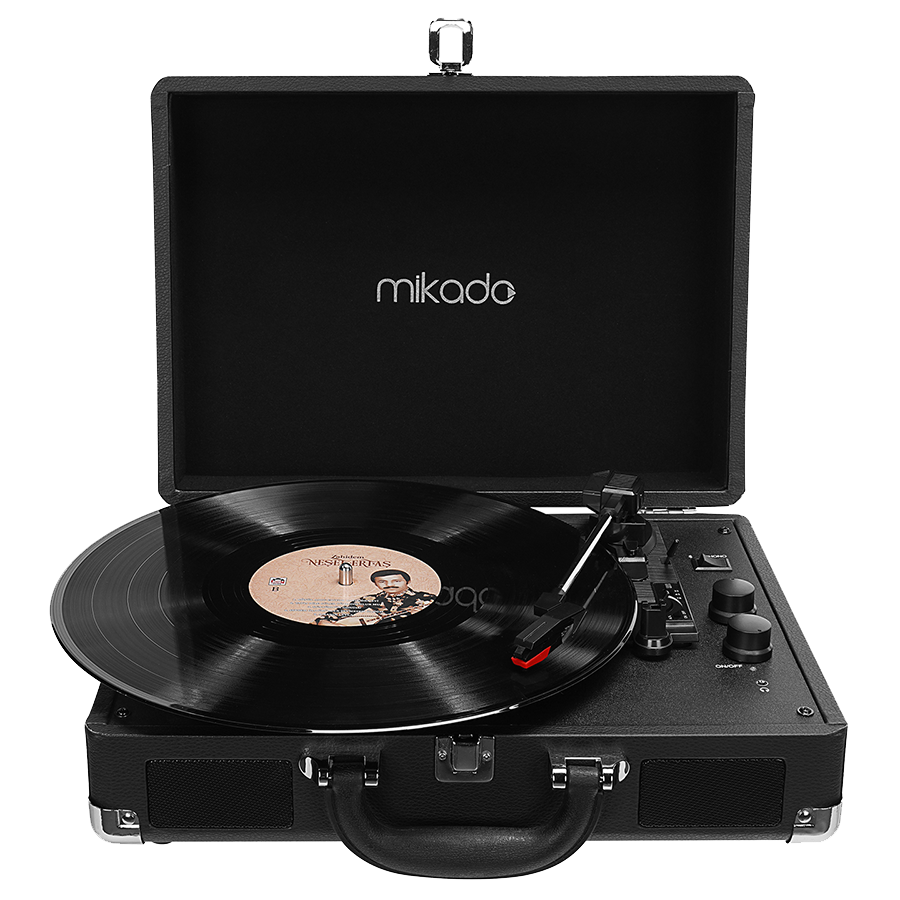 Gramofon Mikado Nostalgia MN-P317 Black Turntable + Rca + Bluetooth Supported Music Box, 22397