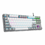 Tastatura gaming RAMPAGE SNUG K14 White/Gray Blue Switch Mechanical Gaming Keyboard ENGLISH Layout English Rainbow TKL, 41851