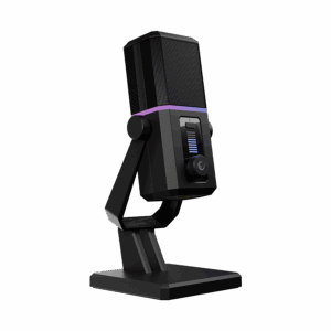 Mikrofon gaming RAMPAGE RA-MP75 CYCLONE Black Desktop Microphone with RGB Audio Indicator, 42249