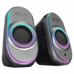 Zvučnici 2.0 gaming RAMPAGE RMS-X3 2.0 6W Bluetooth Enabled Black Multimedia RGB Lighted Gaming USB Speaker, 39543