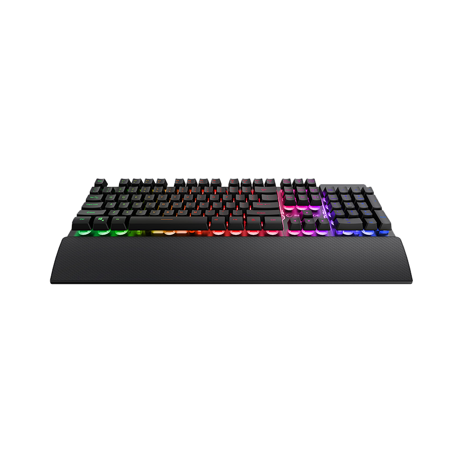 Tastatura + miš gaming RAMPAGE KM-RX7 FORTUNA V2 Rainbow Backlit USB Black Gaming Combo US Layout English Gaming Keyboard 12800 dpi Mouse, 42577
