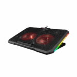 Postolje za notebook gaming Rampage AD-RC12 GAMEZONE Black 2 Fan 2 USB RGB Illuminated 15"-17" Notebook Cooler Stand, 36323
