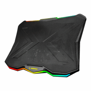 Postolje za notebook gaming Rampage AD-RC8 SHOWY Black 180mm Fan 15-17" RGB Light Notebook Cooling Stand, 33450