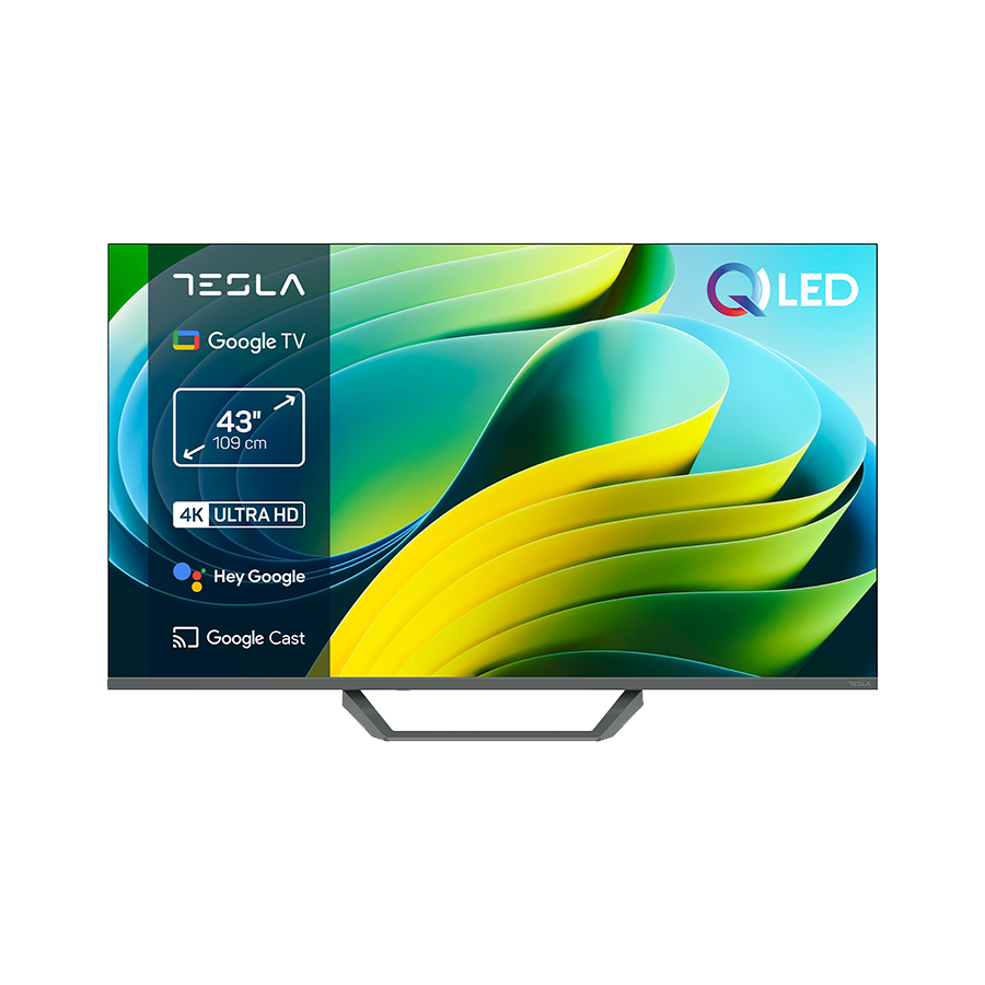 TESLA TV QLED Q43E655GUS UHD QLED powered by Google TV UHD Voice Control
