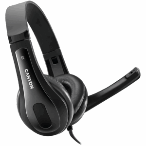 CANYON PC headset CHSU-1 PC Mic USB 2m Black