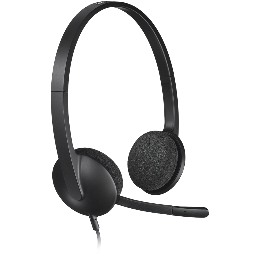 LOGITECH H340 Corded Headset – BLACK – USB