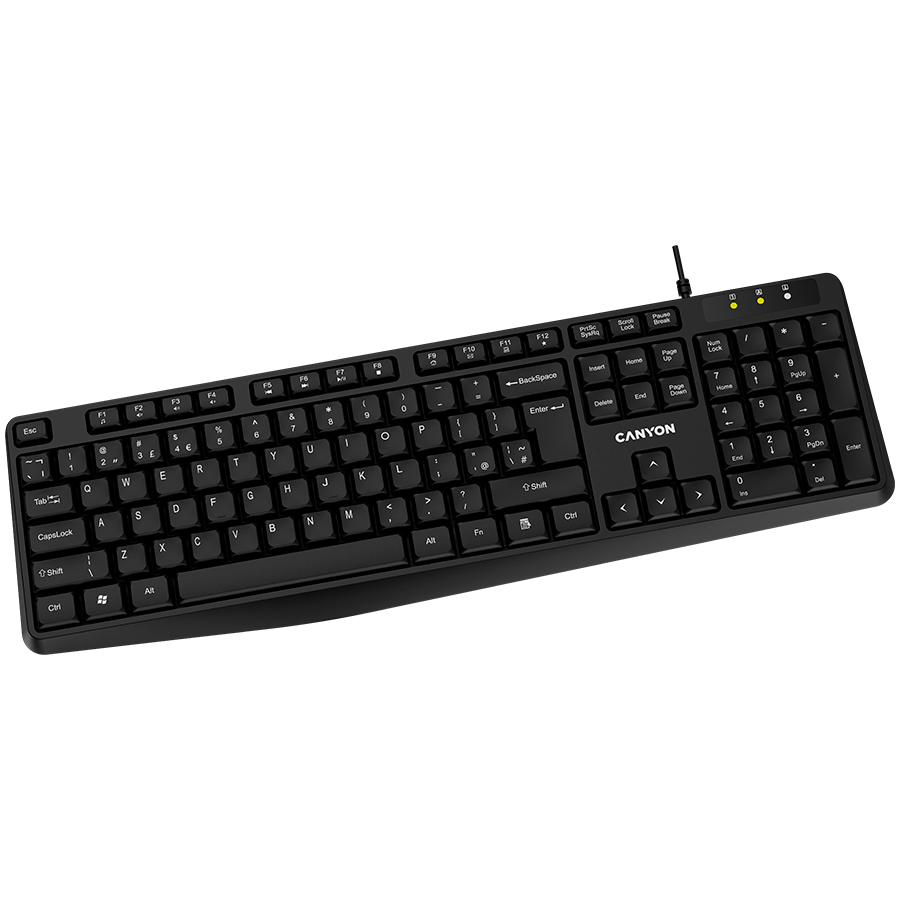 CANYON keyboard KB-1 EN/AD Wired Black