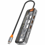 CANYON hub DS-13 7in1 4k USB-C Transparent Space