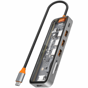 CANYON hub DS-13 7in1 4k USB-C Transparent Space