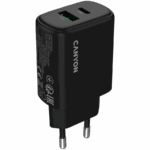 CANYON charger OnCharge 200 20W 1xPD 1xQC EU Black