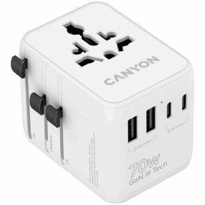 CANYON Travel Adapter OnTour 70 EU/UK/US/AUS 70W