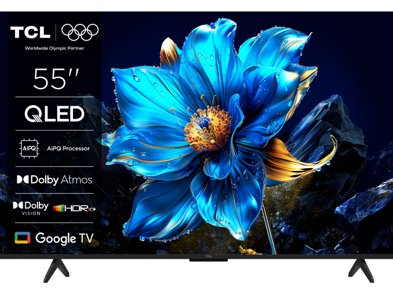 TCL 55″P7K 4K QLED TV 60HzGoogle TV; HDR multi-format;HVA Panel; Game Master; Dolby Atmos;