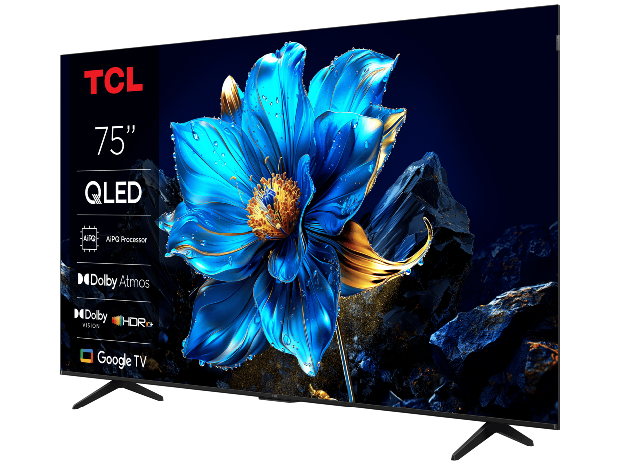 TCL 75″P7K 4K QLED TV 60HzGoogle TV; HDR multi-format;HVA Panel; Game Master; Dolby Atmos;