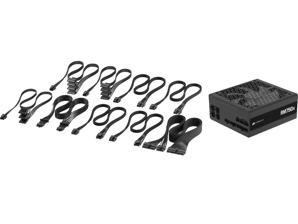 Corsair PSU 750w RM750xGold, Fully Modular, 12V-2x68xSATA, 4xPCIe, ATX 3.1, PCIe 5.1