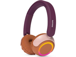 Philips TAK4200 djecije slušalice; Bežične sluš. koje se stavljaju na uši; Glasnoća ograničena na 85 dB; LED svjetla. Dijeljenje zvuka; Izdržljive i preklopive; Aplikacija za slušalice tvrtke Philips s roditeljskim nadzorom; do 45 sati reprodukcije;