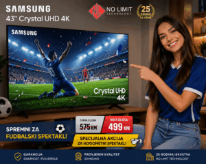 TV SAMSUNG 43″ Crystal UHD 4K