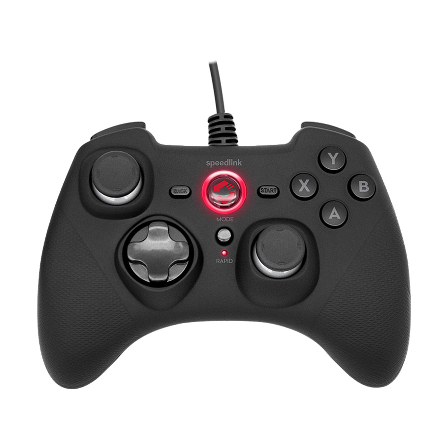 Game Pad SPEEDLINK RAIT Gamepad – for PC/PS3/Switch, rubber-black SL-650010-BK