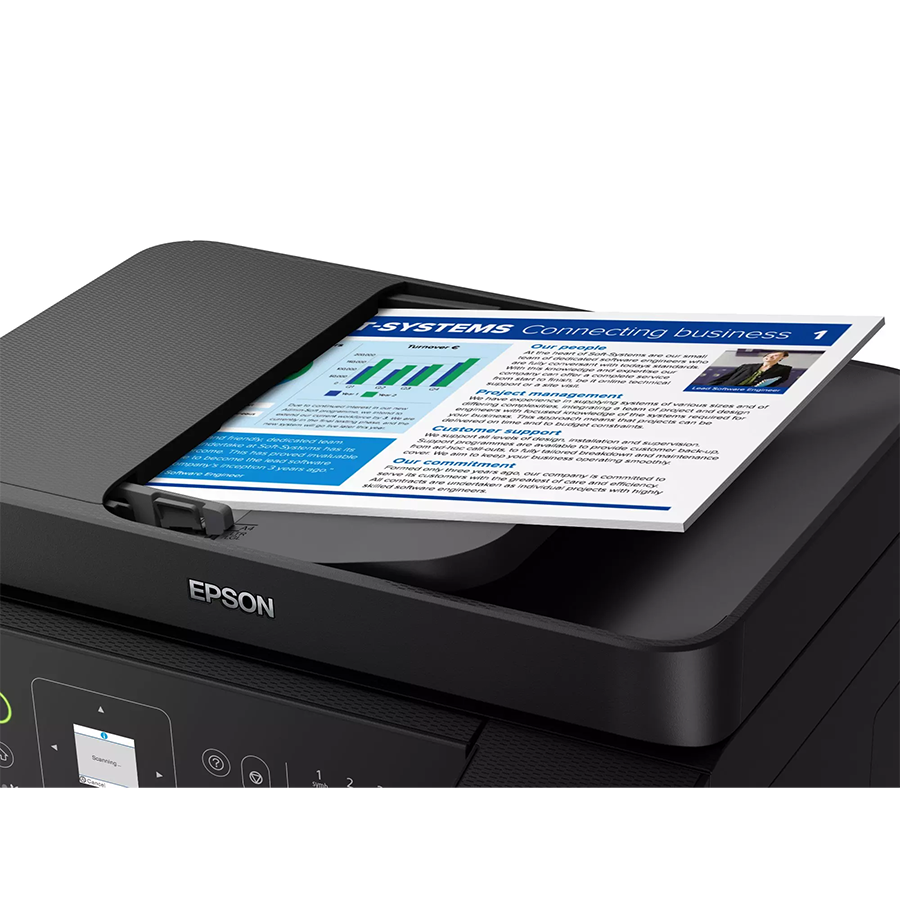 Printer EPSON EcoTank L5590 print/copy/scan/fax.Rezolucija 5760 x1440 dpi. 33str/min Monokrom. 20str/min Colour.USB, WiFi, WiFi Direct.LAN. tinte 103
