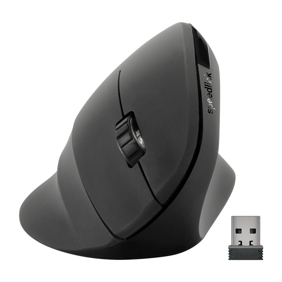 Miš SPEEDLINK PIAVO Ergonomic Vertical Mouse – Wireless, rubber-black, SL-630019-RRBK