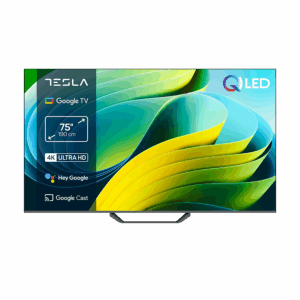 TESLA QLED TV 75" Q75E655GUS UHD Google TV, DVB-T/T2/C/S/S2;HDMIx3:USBx2:CI;2x12W Box Zvucnici