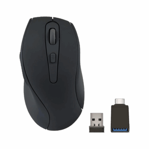 Miš SPEEDLINK AXON Silent & Antibacterial Rechargeable Mouse - Wireless, USB-A/-C, rubber-black, SL-630004-RRBK