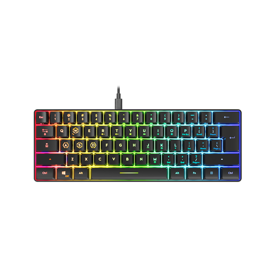 Tastatura SPEEDLINK LETOS RGB 60% Gaming Keyboard, black – US layout, SL-670014-BK-US