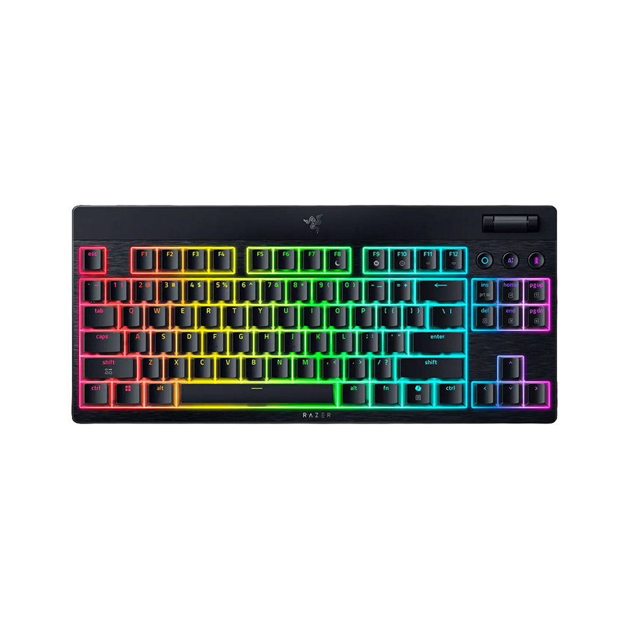 Tastatura Razer BlackWidow V4 Low-profile Tenkeyless HyperSpeed – Wireless Low-profile Mechanical Gaming Yellow Linear Switch – US RZ03-05450100-R3M1