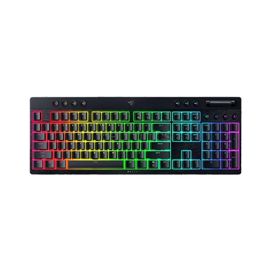 Tastatura Razer BlackWidow V4 Low-profile HyperSpeed – Wireless Low-Profile Mechanical Gaming Green Clicky Switch US FRM RZ03-05270100-R3M1