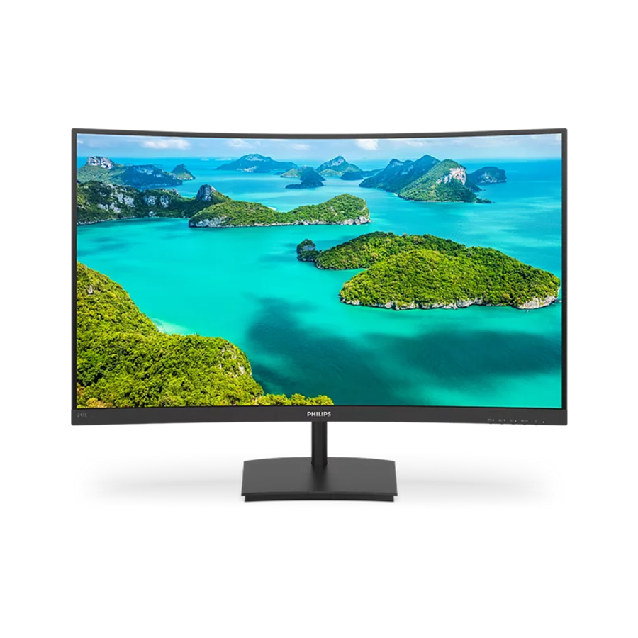 Monitor PHILIPS 241E1SC 24″ (23.6″ viewable) Curved, 1920×1080 (FHD), VA, 75Hz, 1500R, 4ms, FreeSync, 1x HDMI, 1x VGA