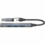 CANYON hub DS-02 4in1 USB-A/C Grey