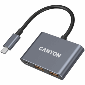 CANYON hub DS-3 3in1 USB-C Dark Grey